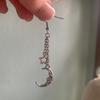 Earrings,Crescent Moon,Star,Chain,Man In The Moon, Hippie,Wicca ,Gifts for Girls