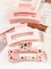 3 Pack Pink 3.5" Medium Hair Claw Clip for Women Thick Thin Hair,Strong Hold Matte Banana Hair Clips Valentine's Day Accessories