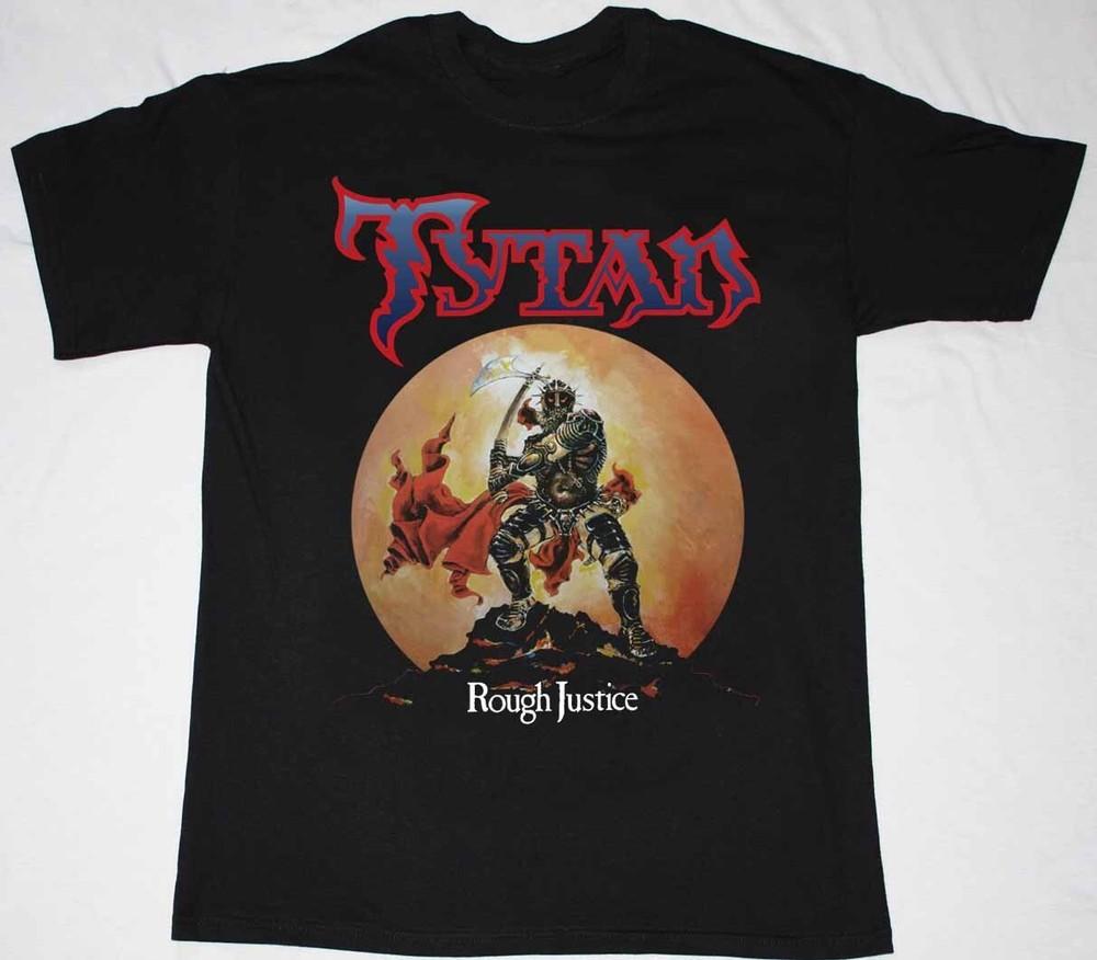 ROUGH JUSTICE Tytan Band Shirt Black Unisex S-2345XL ND761 Unisex T-Shirt XXXXL