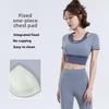 New Color Match Quick-Dry Bra-Free Yoga & Pilates Fitness Suit - Women's Short-Sleeved Two-Piece