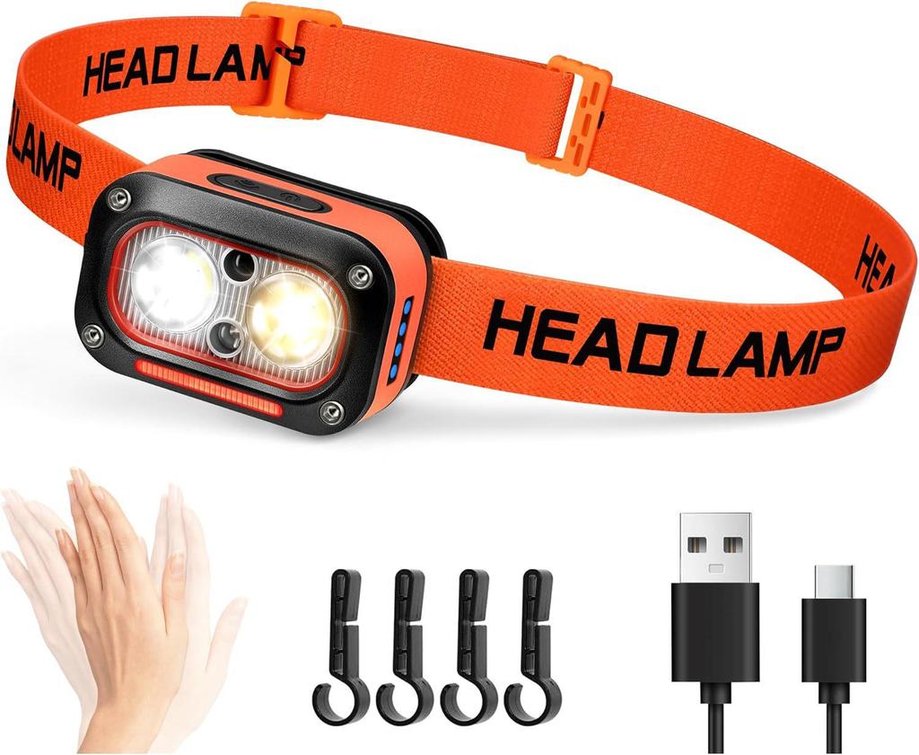 Lightweight Multi-Source Outdoor Running & Fishing Headlamp with Long Battery Life & Digital Display