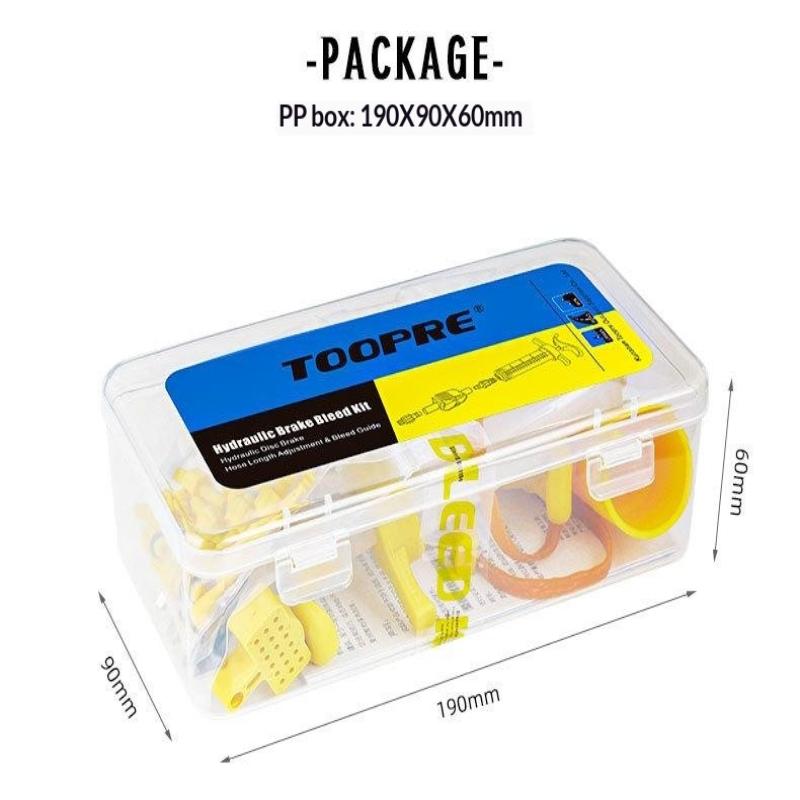 Hydraulic Disc Brake Bleed Kit Multi-size Adapters Portable Drop-resistant Case for  Road Bike Maintenance