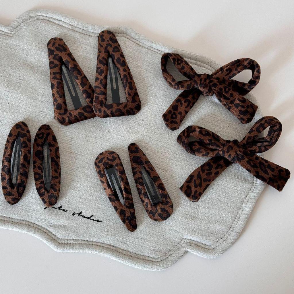 Retro spinka do włosów w panterkę - Spinka do włosów dla kobiet na grzywkę i boczna spinka