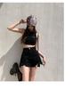 Trendy High-Waist Women's Raw Edge Ripped Denim Shorts - Summer Style