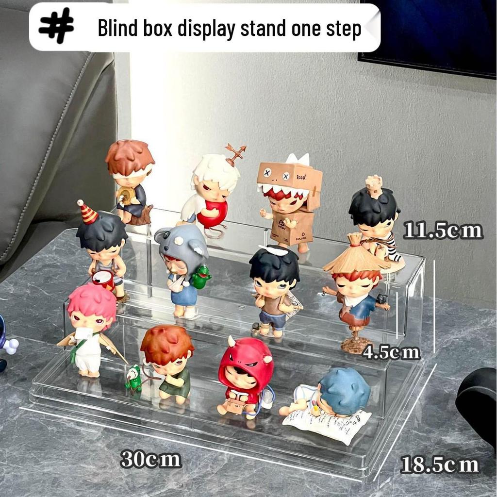 Large Acrylic Pop Mart Display Stand - Tiered, Dustproof, Blind Box Storage for Secret Forest and Ancient Castle Collections