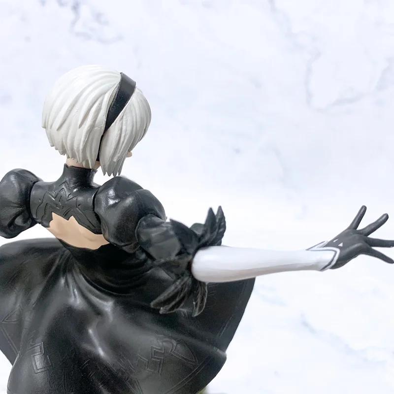 24cm Nier: Automata 2b Combat Posture Collectible Pvc Figure Mechanical Lifeform Statue Desktop Decoration For Gamer Anime Model