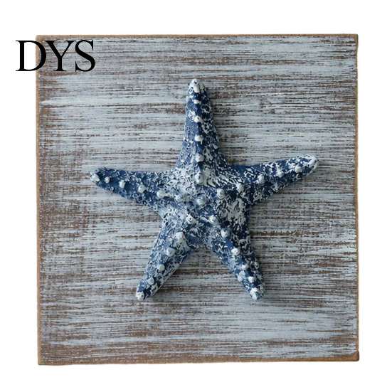 Coastal Wall Decor 3D Conch/Starfish/Shell Wooden Art, Distressed Style Decoration, Mediterranean Ocean Inspired for Bedroom Living Room or