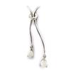 Les Trésors De Lily [G8685] - Pendentif Argent artisanal 'Déesse Opale' blanc argenté (rhodié) - 12x38 mm
