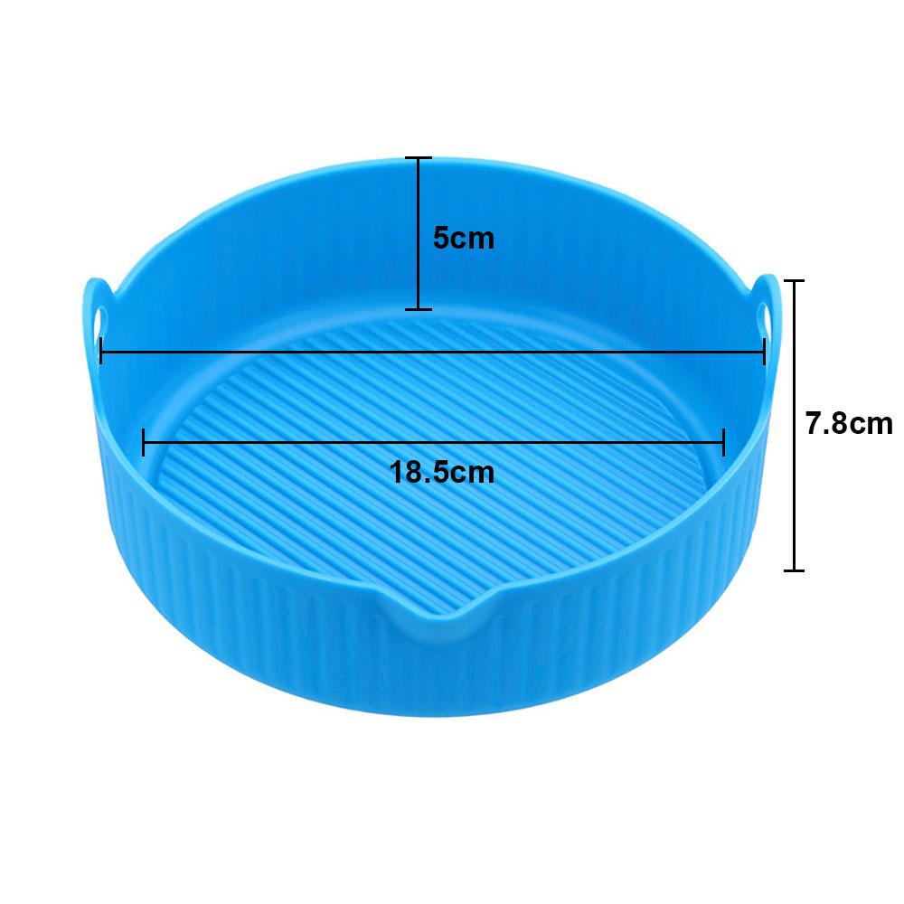 Silicone world Air Fryer Silicone Basket Silicone Mold Airfryer Oven Baking Tray Pizza Fried Chicken Basket Reusable Pan Liner