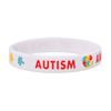 Autism Silicone Bracelets for Men Women, 12mm Soft Rubber Silicone Love Puzzle Autism Awareness Wristband,Sports Bangle