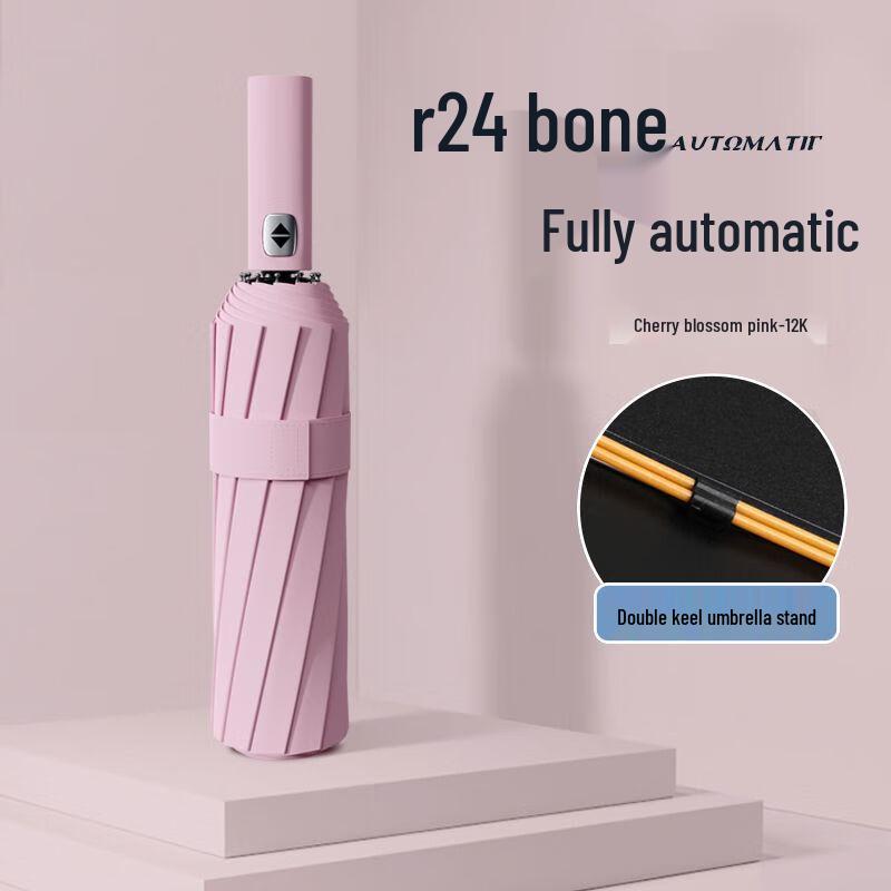 Three-Fold Dual-Use UV Protection Umbrella with Automatic Open/Close for Sunny and Rainy Days