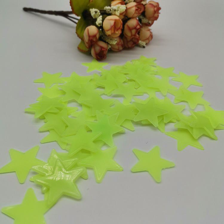 100Pcs/Set Stars Luminous Wall Stickers Glow In The Dark For Kids Baby Room Decoration Decals Colorful Star Home DIY Decor Mural