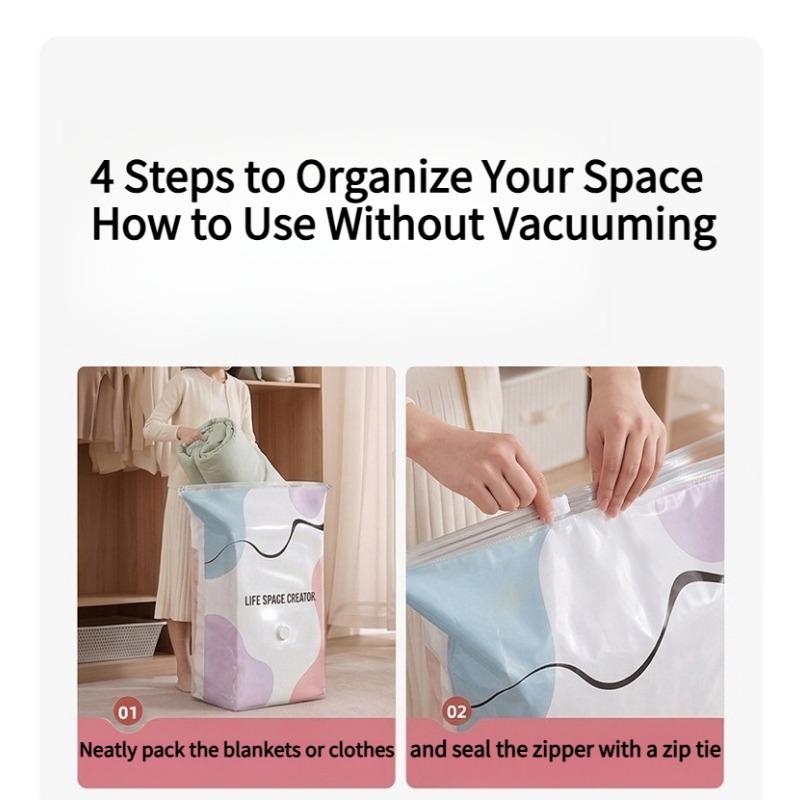 1PC Vacuum Compression Bag Free Air Extraction Storage Clothes Quilt Three-dimensional Thickened Large Capacity Luggage Press Sealed Storage Bag