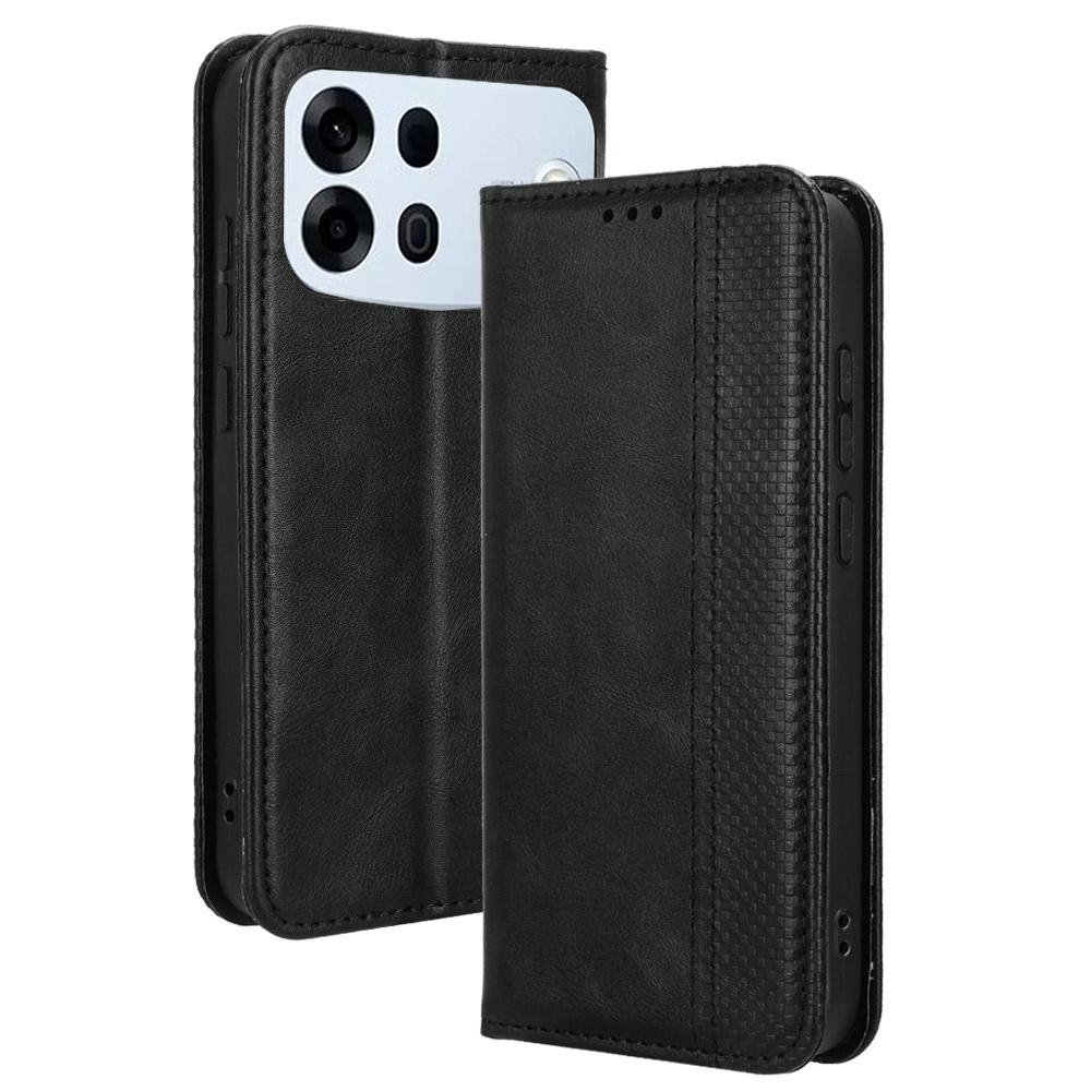Flip Covers For OPPO A7 Pro Max 5G / OPPO F35 Pro 5G Leather Case [Flip Vintage Leather] Shockproof Durable Retro Phone Case