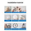 B97A-4PCS Suction Cup Hooks For Wreaths On Glass,No Drill Suction Cup Hook Holder,Wall Tile Towel Hanger For Home Bathroom