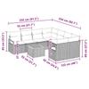9 Piece Grey Garden Sofa Set with Cushions