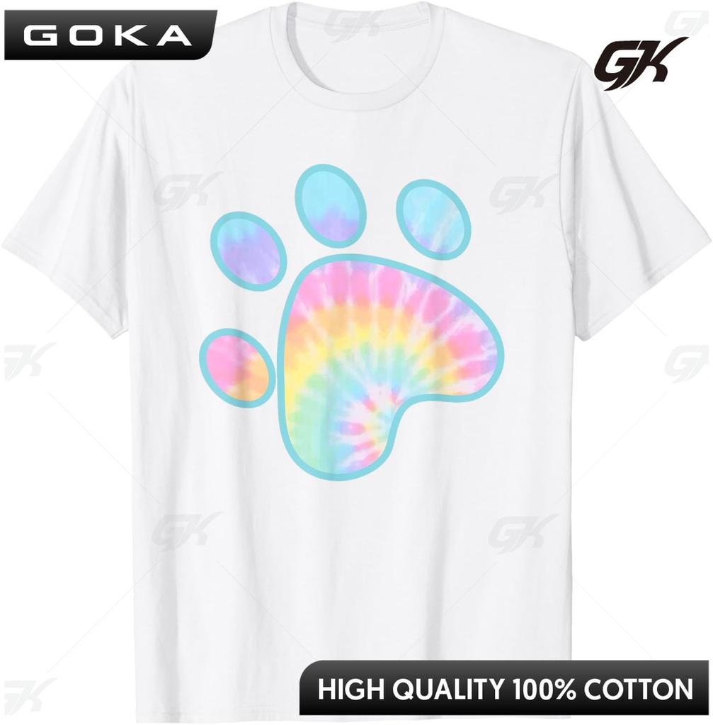 Dog Paw Print TShirt Fun Dog Pet Print Top  Men Clothing  Streetwear Graphic T Shirts Camisetas Unisex Clothes Great with Jeans
