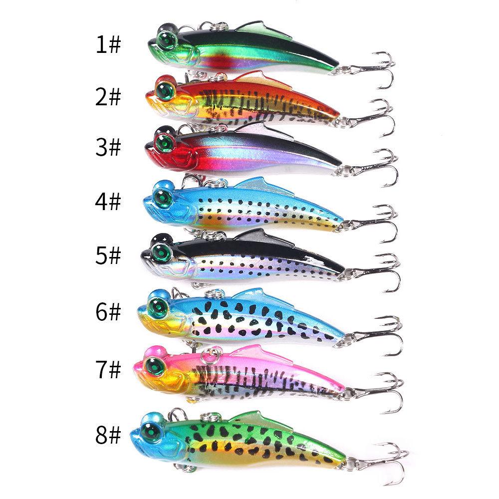 Submerged Vibrating Lure Set12.5G6.5CMWith Sound Beads6Reflective Hook Protruding Eye Bionic Fake Bait Fishing Gear