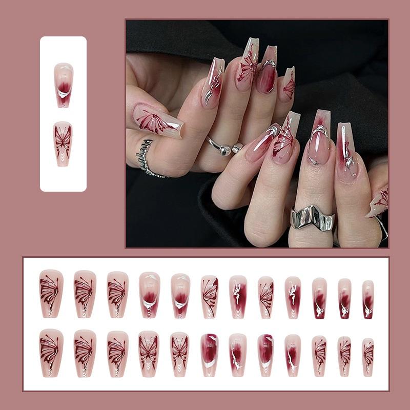 1 Box French Detachable Ballerina False Nails Wearable Fake Nails Nail Tips Manicure Tool Press On Nails