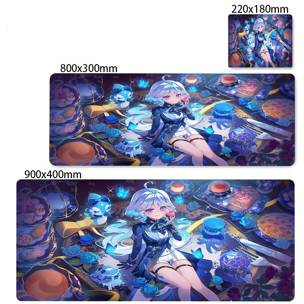 Furina Focalors Mouse Pad Genshin Impact Large Xxl Mousepad Computer Keyboard Padding Anime Gaming Genshin Accessories Desk Mat