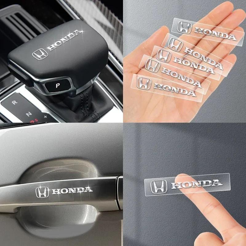 1/2/5/10pcs 3D Metallic Texture Decals Auto Styling for Honda Civic Accord CRV Fit, Car Interior Exterior Decor Accessories ajb256