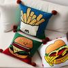 French Fries, Burger, Pillow, Cushion, Light Luxury, High-end Sofa, Living Room, Bedside Pillow, Car Lumbar Pillow, Removable and Washable