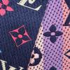 Great LOUIS VUITTON Scarf Escalp Logo Mania Navy Wool Women M70899 Used