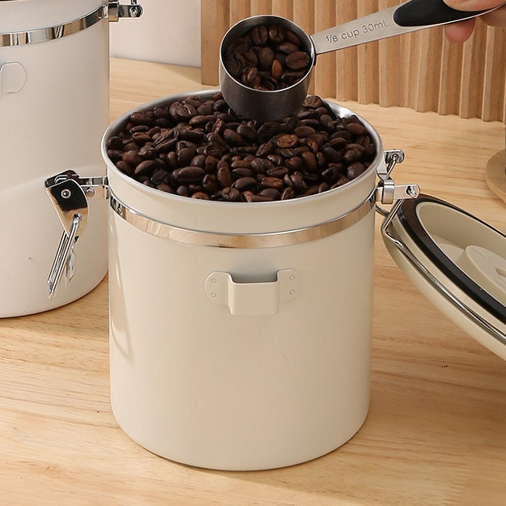 1,2L / 1,5L / 1,8L Kaffeedose 304 Edelstahl Luftdichter Bohnenbehälter Zuckeraufbewahrung
