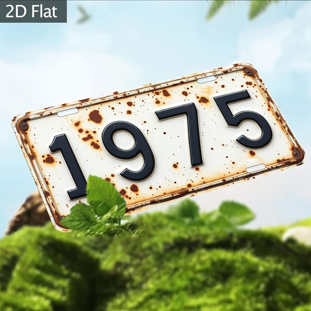 

Vintage Distressed Year License Plate D Flat Aluminum Tin Sign Wall Art Decor for Garage Bar Man Cave and Car Front Plate 15x30cm(5.9x7.8inch)
