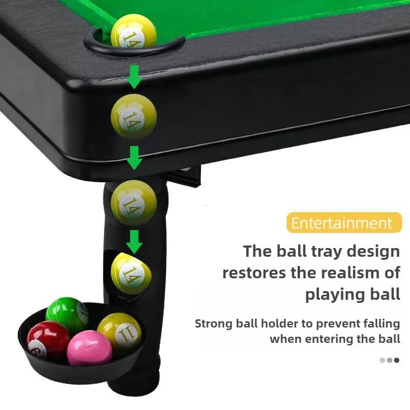 Non-Toxic Mini Pool Table Game Tabletop Desktop Sports Billiards Board Party Game Mini Tabletop Set Toy Gift For Parent Child Interactive