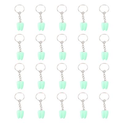 20 pezzi Portachiavi Scatola Denti da Latte Organizzatore Porta Denti da Latte Portatile per Bambini Verde