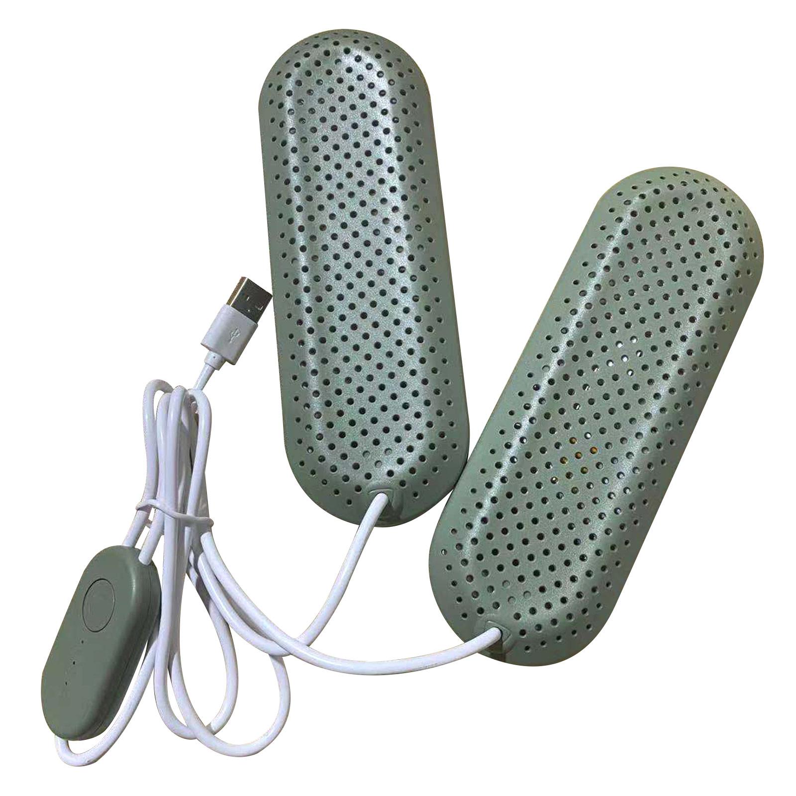 Portable USB Shoes Dryer Glove Heater Intelligent Timing Deodorization Home Use зелёный
