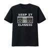 Men S Keep It Classic T Shirt Black 2X Large Vintage Washed Comfortable Streetwear Stylish Graphic Stretched Homme Breathable