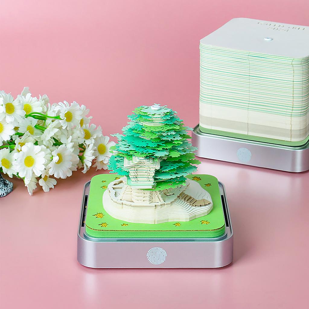 Hot Selling Gift Idea Treehouse Shape Stationery Custom Oem Odm Logo Printed Sticky Note Luxury Memo Pad
