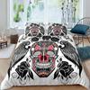 Sugar Skull Bedding Sets King Beauty Kiss Skull Duvet Cover Bed Set Bohemian Print Black Bedclothes Queen Size Bedline