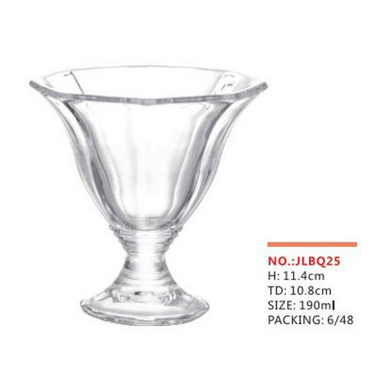 Elegant High-Foot Glass Cup for Desserts, Ice Cream, Cold Drinks, Milkshakes, Juice, and Popsicles