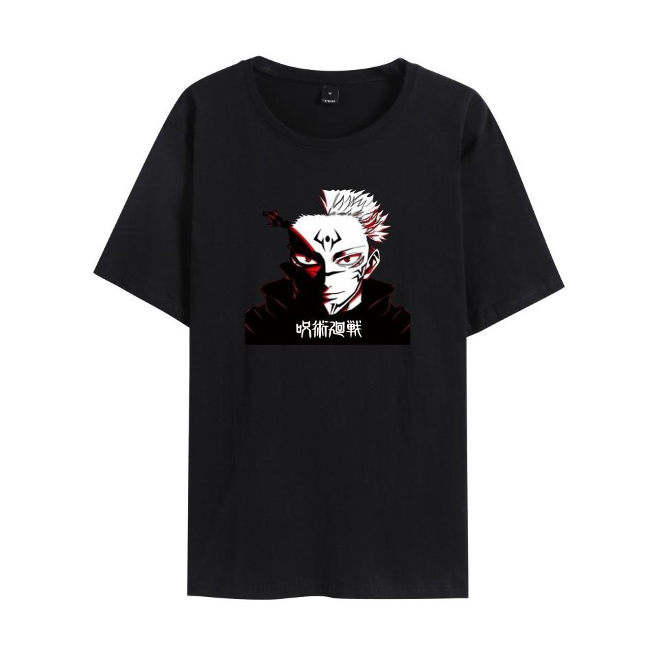 

Футболка Jujutsu Kaisen Мужская Женская с Принтом Аниме Топ Футболки Модная Летняя Футболка XS чёрный