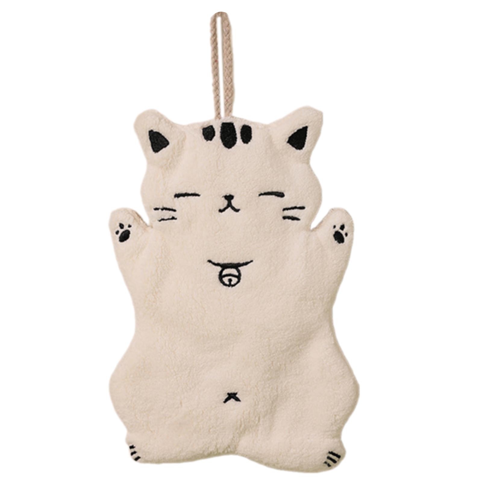 

Милое полотенце для рук из кораллового флиса с кошачьими лапками для быстрой сушки, мягкое и впитывающее, для ежедневного использования C