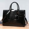 European & American Fashion Crocodile-Pattern Mother-Daughter Bag 3-Piece Set Large-Capacity Multi-Functional Embossed Handheld Shoulder Crossbody Bag