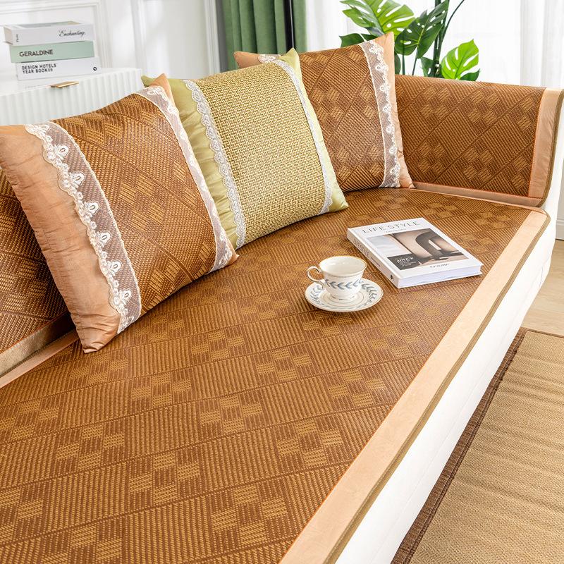 Rattan Mat Sofa Cushion Summer Non-Slip Mat Seat Cushion Ice Cushion Sofa Cover Summer Modern Ice Rattan Mat Seat Cover