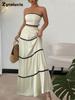 New Foreign Style Summer Vacation Casual Elegant Lace Long Dress Two-Piece Set