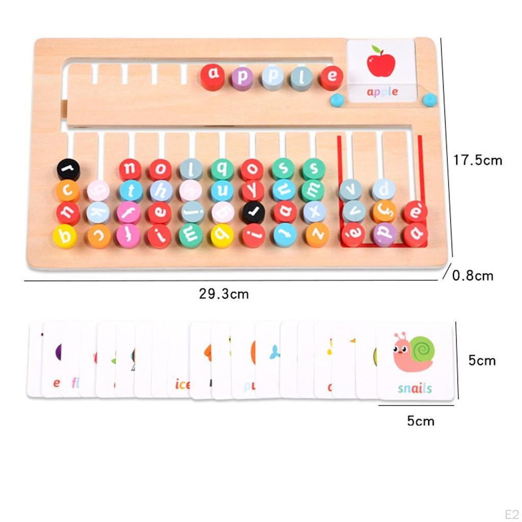 Letter Matching Game Wood Parent Child Interactive Toy Alphabet Cards Montessori for