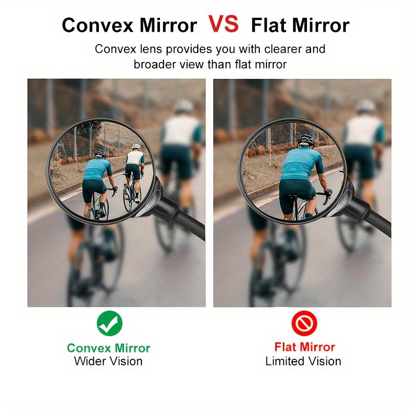 Bike Mirror Bike Handlebar Rearview Mirror Rotatable And Adjustable Wide Angle Rear View Shockproof Convex Mirror Universal