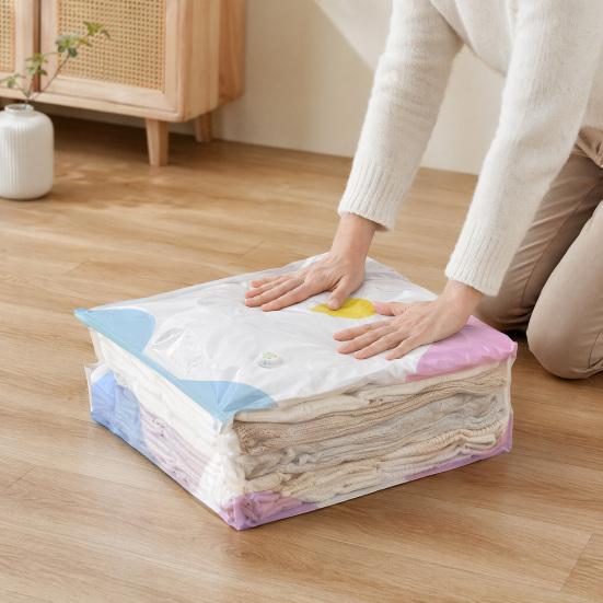 Yousheng Sealed Storage Bags, Compression Bag with Double Zipper Pump-Free, Large Capacity Reusable Bags for Bedding