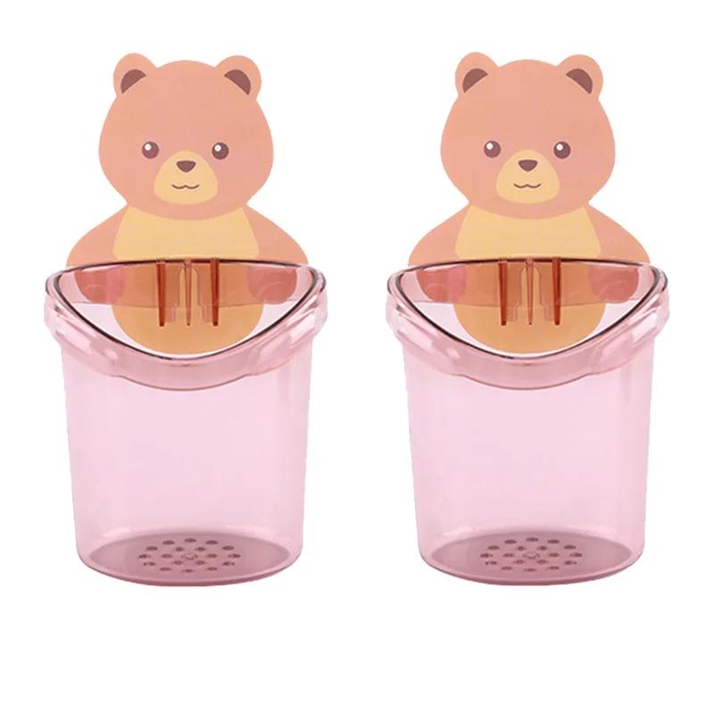 Home Bathroom Accessories Set Toothbrush Holder Toothpaste Storage Rack Wall Mount Toothbrush Cup Rack Toothbrush Stand Decor