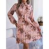 Long Sleeve Dress New Arrival Fashion Female Early Autumn Temperament Long Sleeve Floral Flounce Short Dress