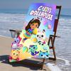 proof beach towel with a Gabby's Dollhouse2 pattern - soft,absorbent,quick-drying,machine washable - perfect for swimming,camping,bathing