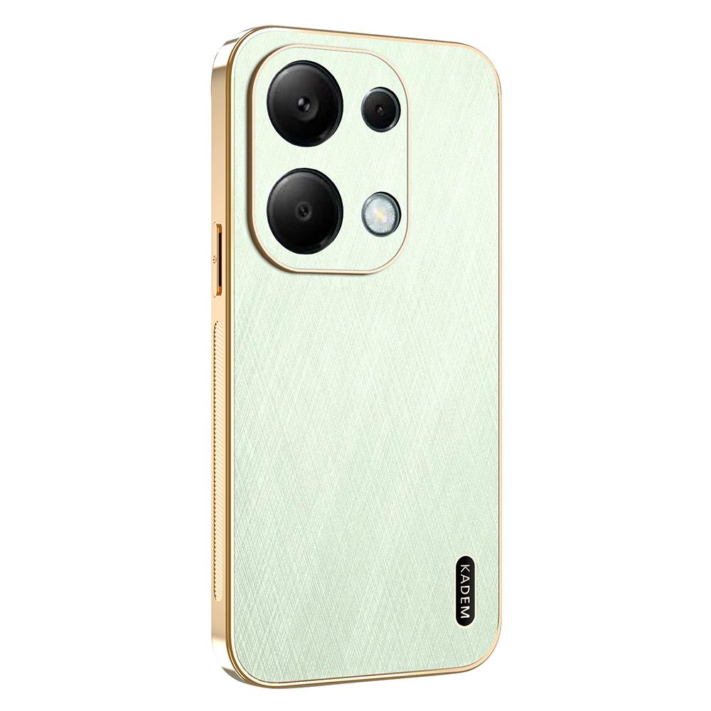 

KADEM For Xiaomi Redmi Note 13 Pro 4G/Poco M6 Pro 4G Case Electroplating Silk Texture PU+TPU Phone Back Cover Green