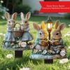 Weather Proof Acrylic Rabbit Lawn Sign Animal Stake Perfect For Easter Party Decorations And Garden Display