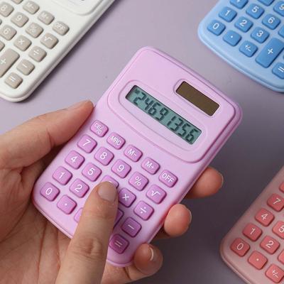2pcs Cute Pocket Calculator Business 8-Digit LED Large Screen Big Button Mini Calculator Student Calculator Calculadoras Bonitas